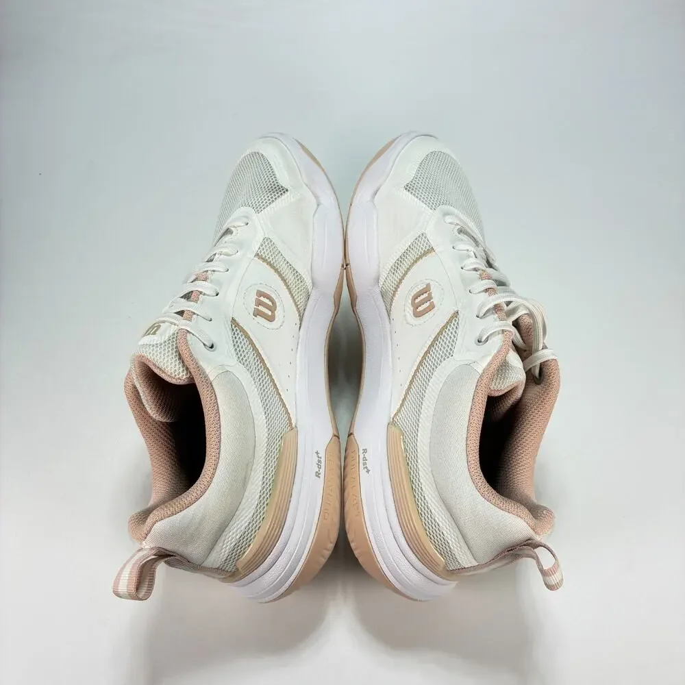Wilson Pickle Pro White Cameo Rose Pickleball Court Shoes WRS334590 Womens Sz 10